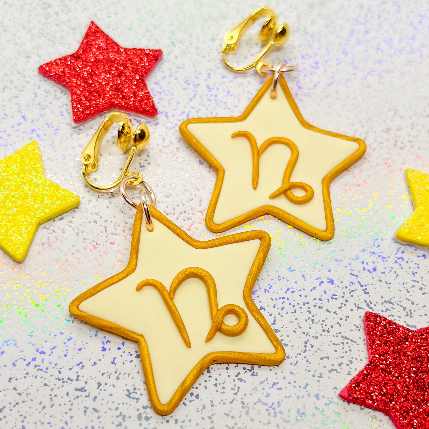 Custom single star sign astrology earrings