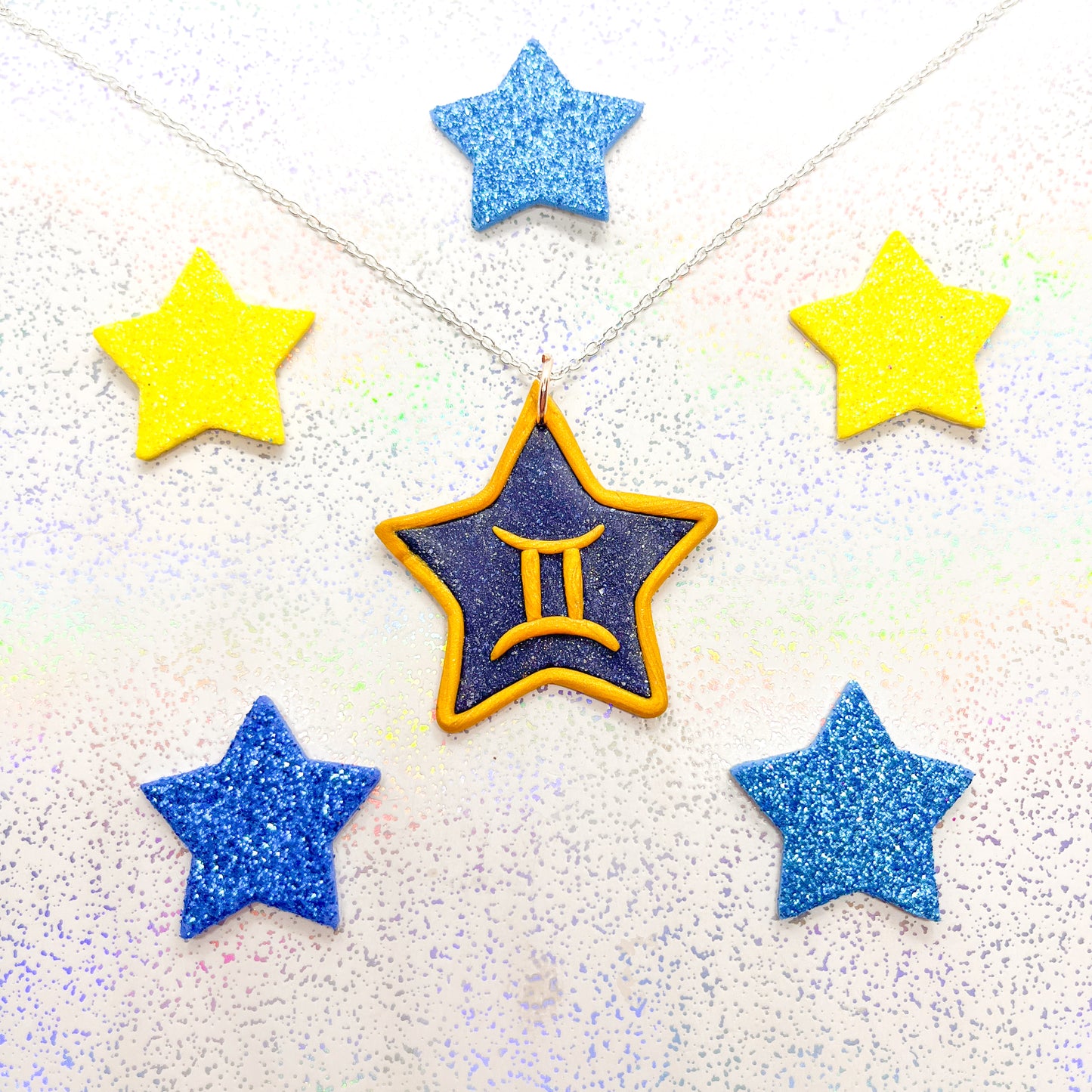 Custom single star sign astrology necklace