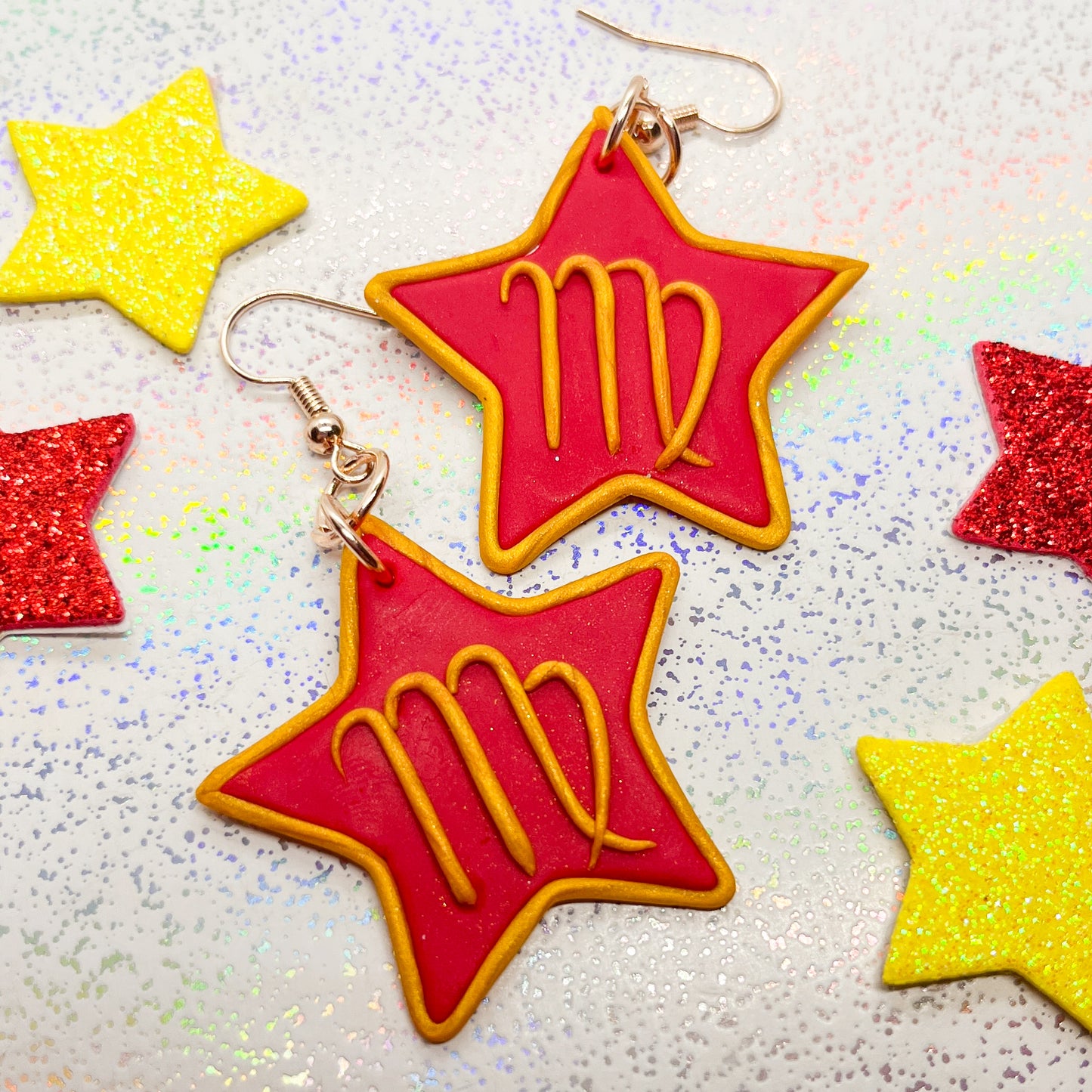 Custom single star sign astrology earrings