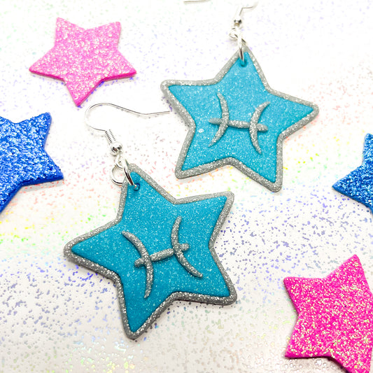 Custom single star sign astrology earrings