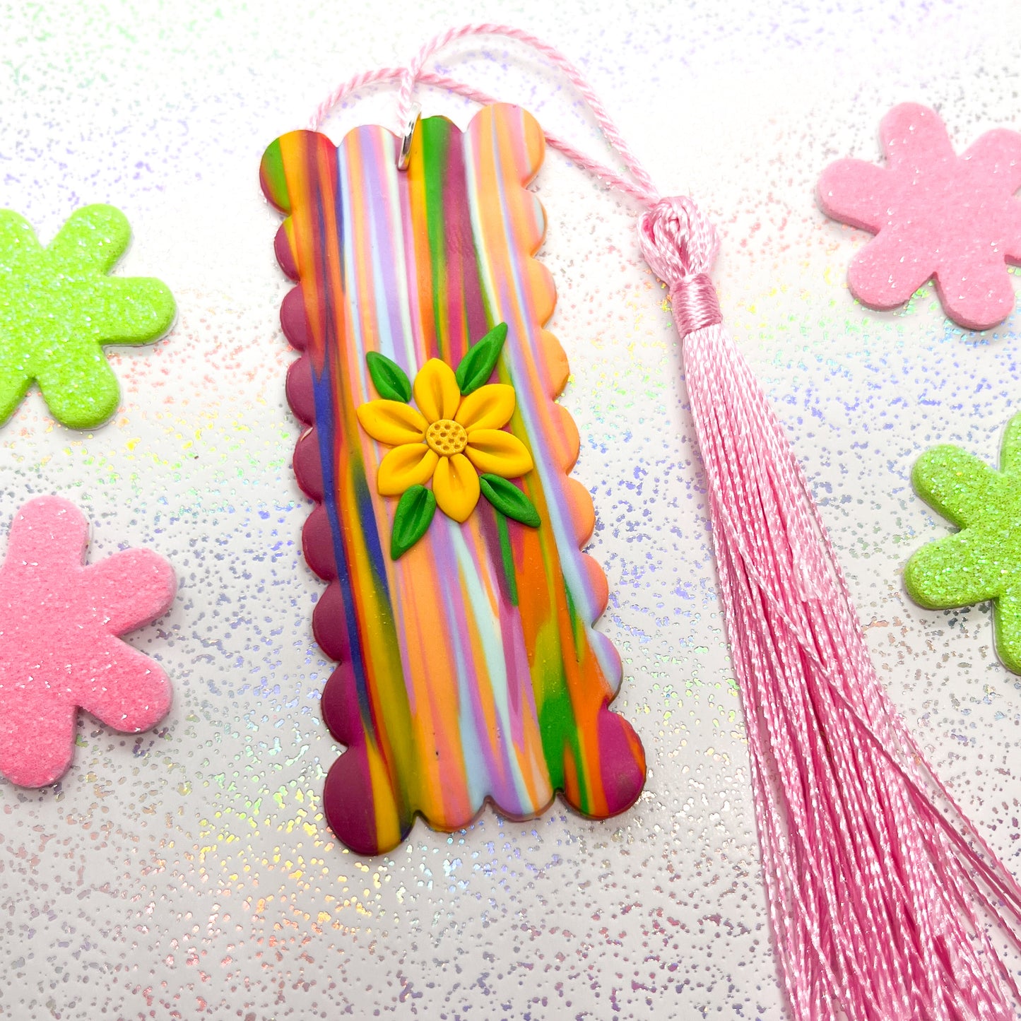 Vivid sunflower bookmark