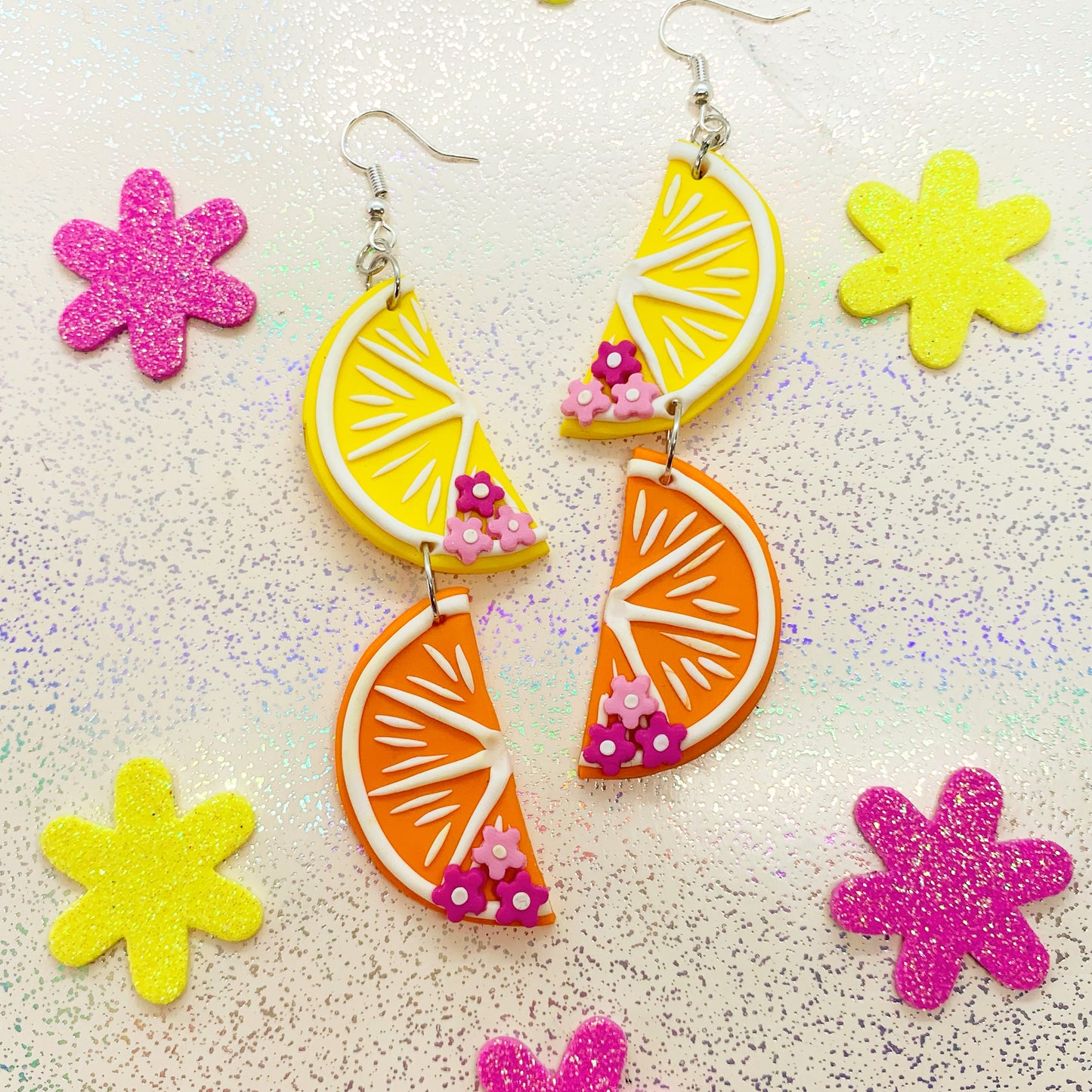 Orange and lemon dangles