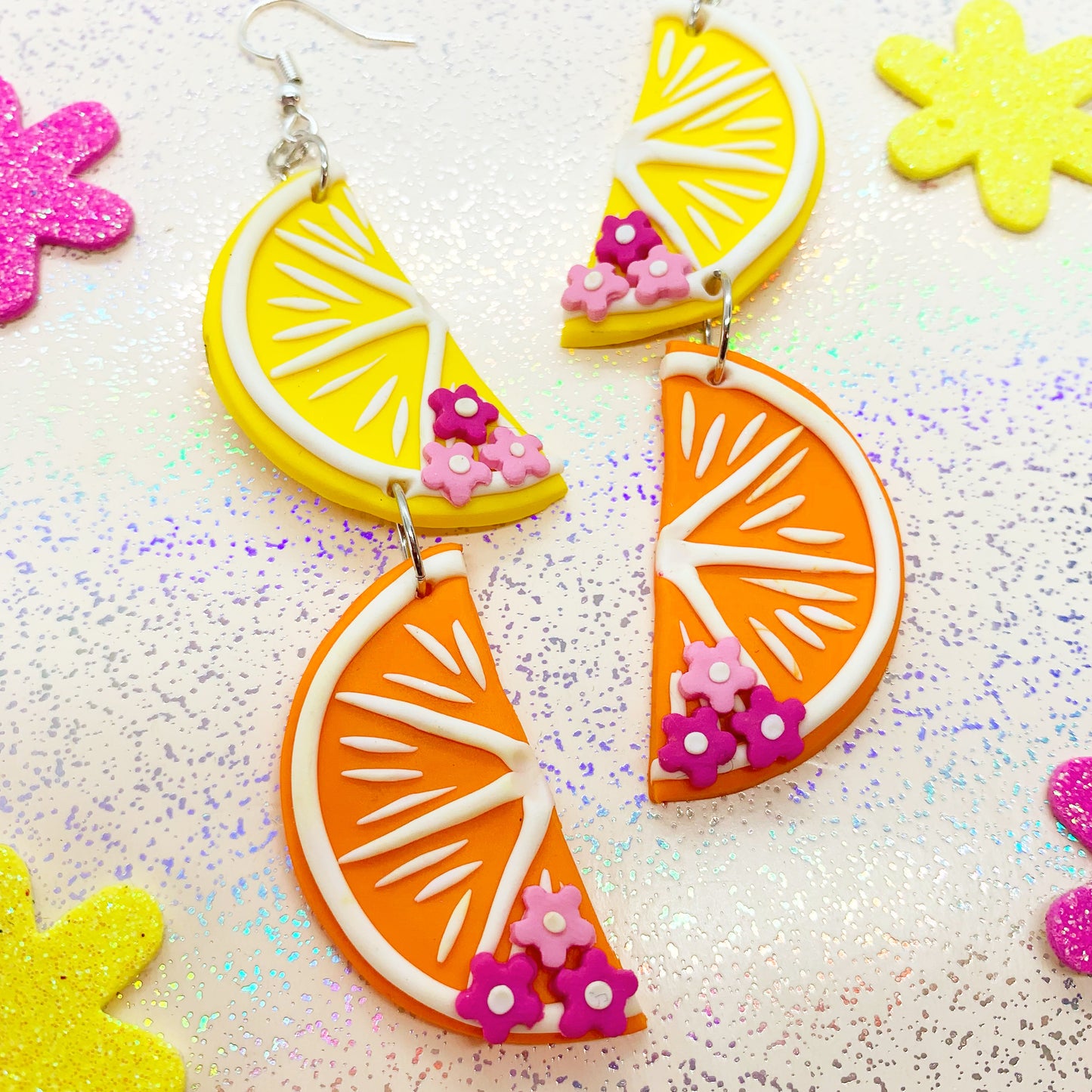 Orange and lemon dangles